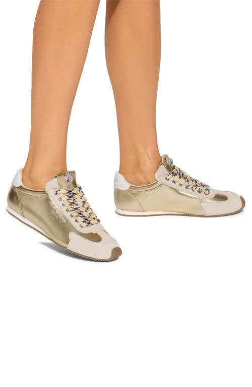 Kurt Geiger Metallic Leather Islington Low-top Sneakers In Gold
