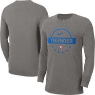 Nike Men's Nike  Charcoal Oklahoma City Thunder Authentic Long Sleeve Practice T-Shirt