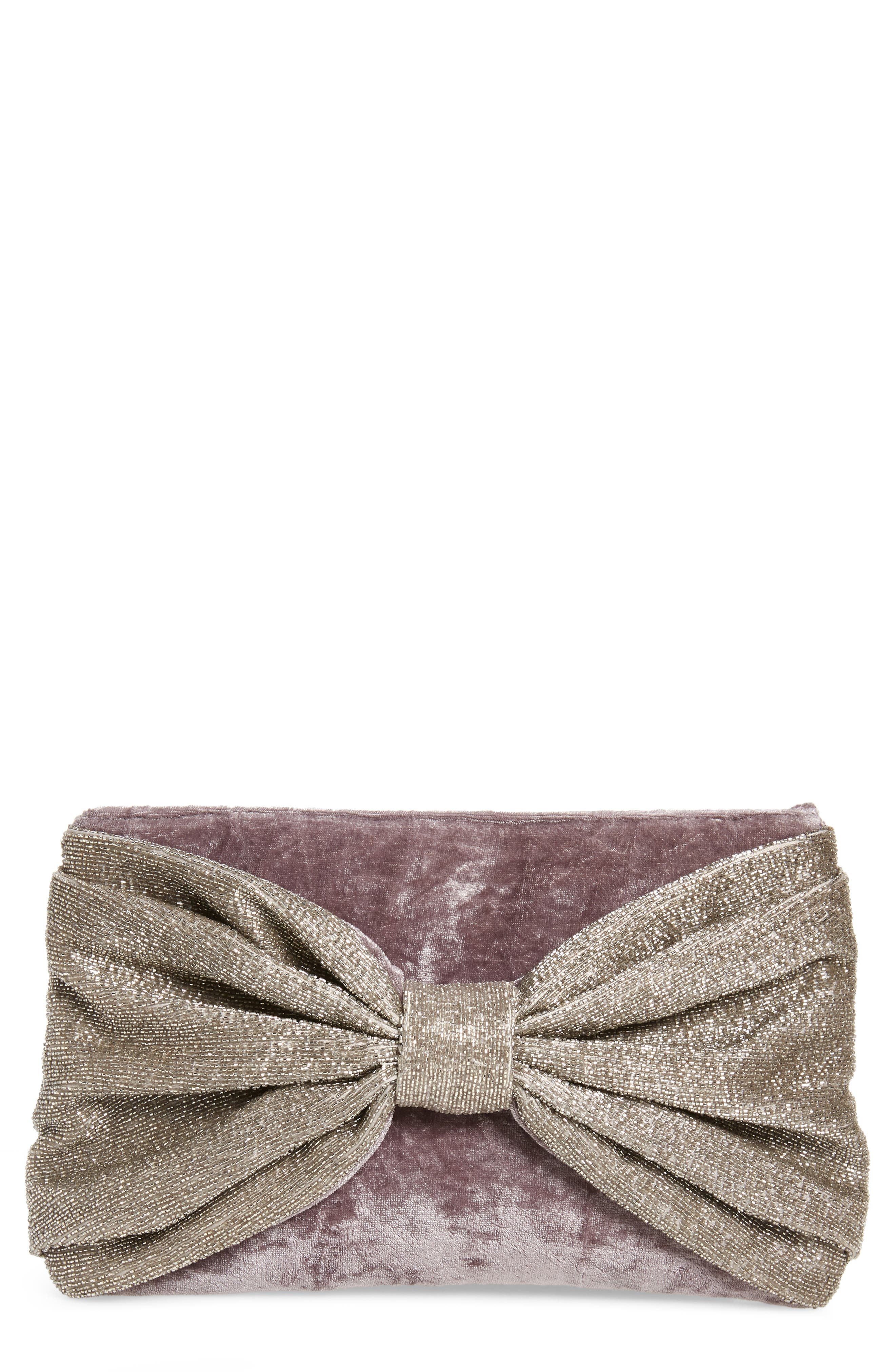 Rachel Parcell Bow Clutch, Main, color, 