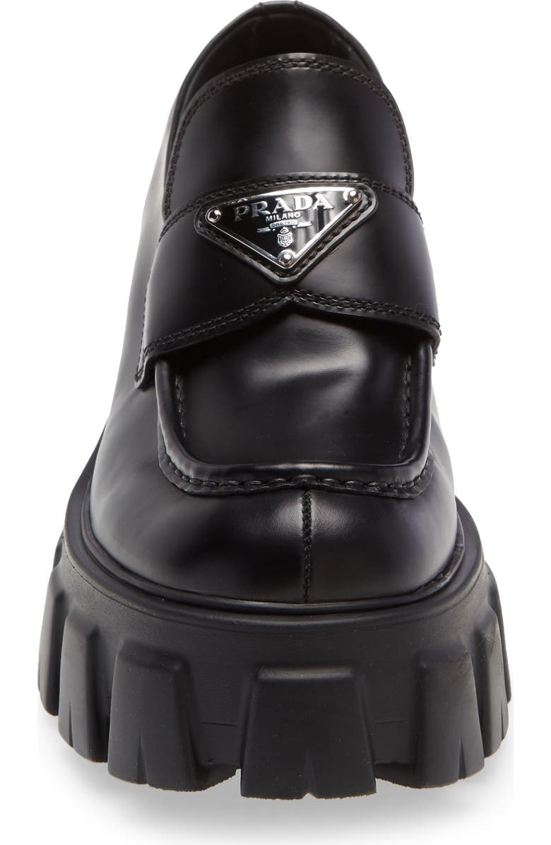 Prada Monolith Lug Sole Loafer, Alternate, color,