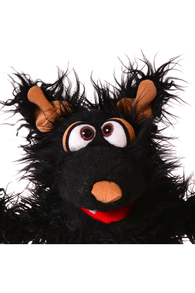 Grif The Black Dog 12 Inch Plush Hand Puppet, Handmade, Alternate, color, Black