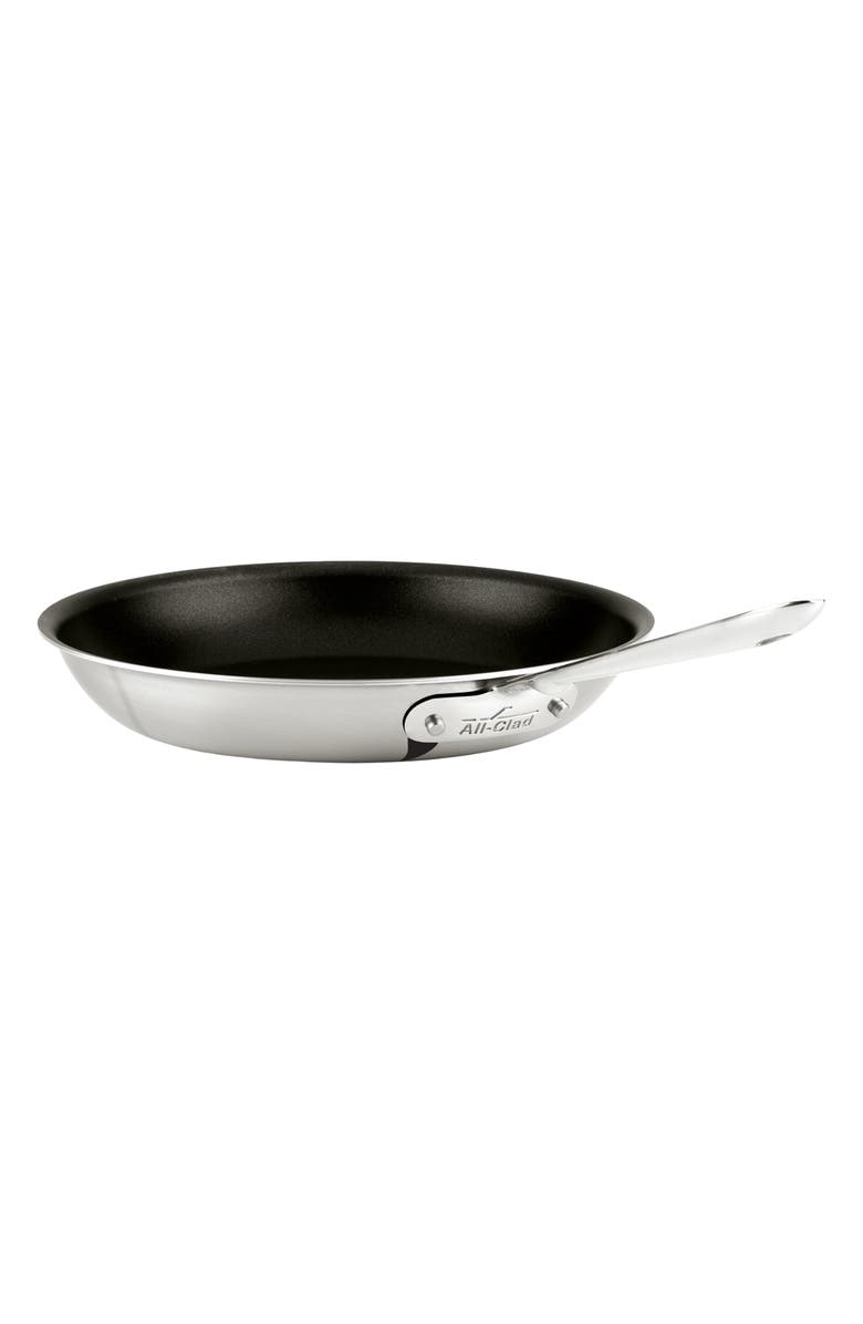 All-Clad D5 Brushed Pro Nonstick 12-inch Fry Pan, Main, color, Silver