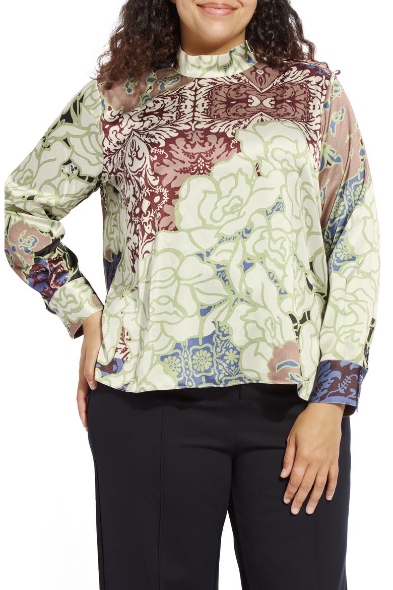 Seraphina Mock Neck Top, Main, color, ANTIQUE GARDEN