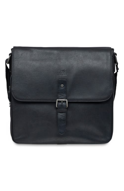 Mancini Leather Laptop Messenger Bag In Black
