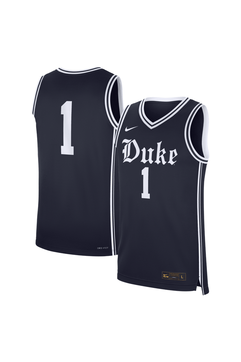 Men's Nike #1 Gray Duke Blue Devils Alternate Replica Basketball Jersey, Main, color, Gray