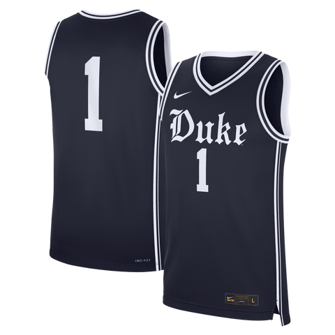 Men's Nike #1 Gray Duke Blue Devils Alternate Replica Basketball Jersey