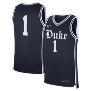 Nike Men's Nike #1 Gray Duke Blue Devils Alternate Replica Basketball Jersey
