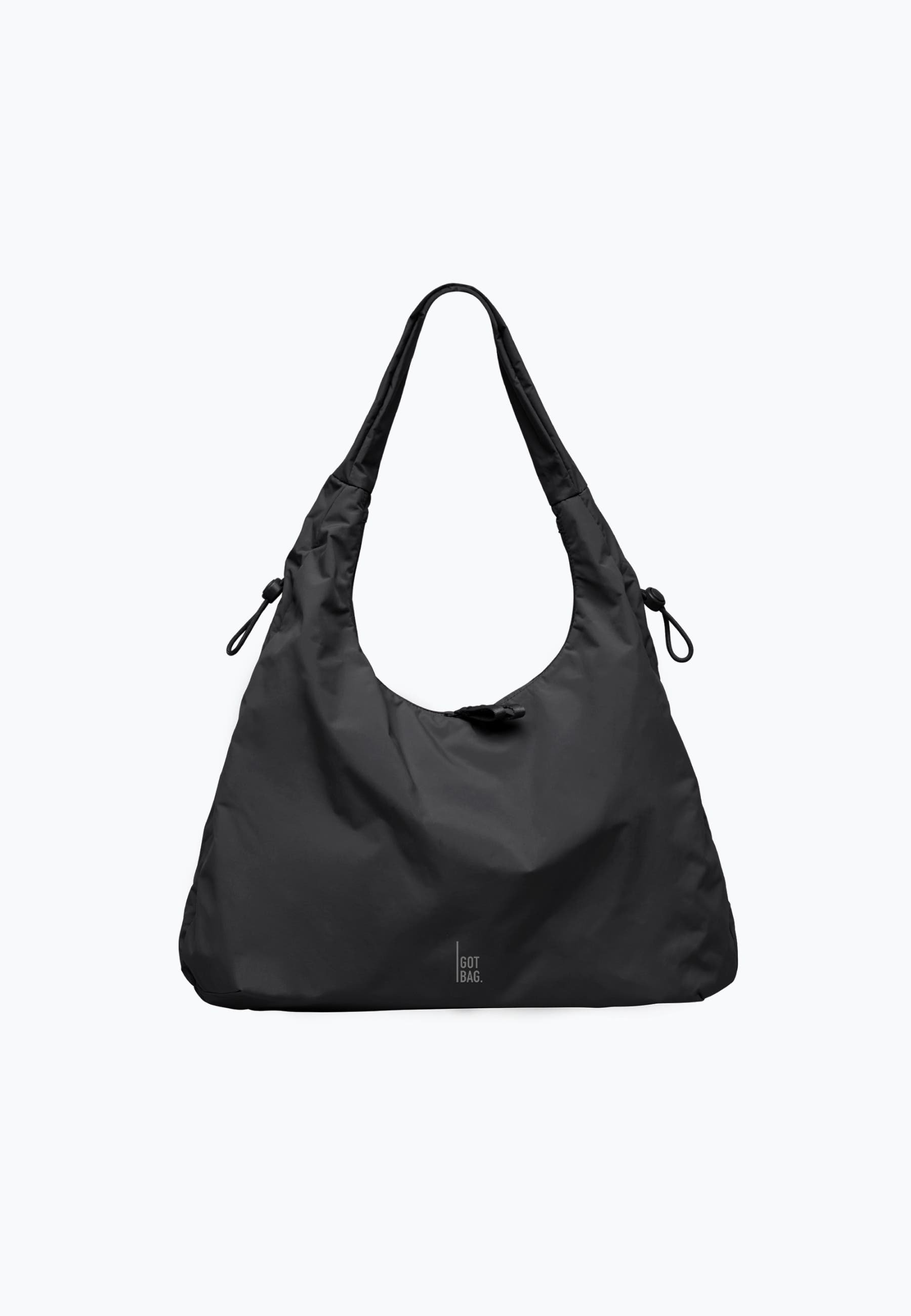 GOT BAG Mellow Bag Recycled Nylon Slouchy Hobo, Alternate, color, Black