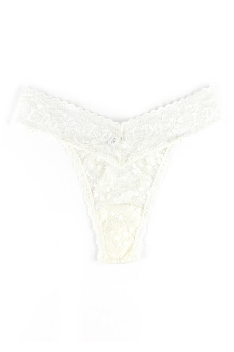 I Do Shimmer Lace Thong, Alternate, color, LIGHT IVORY