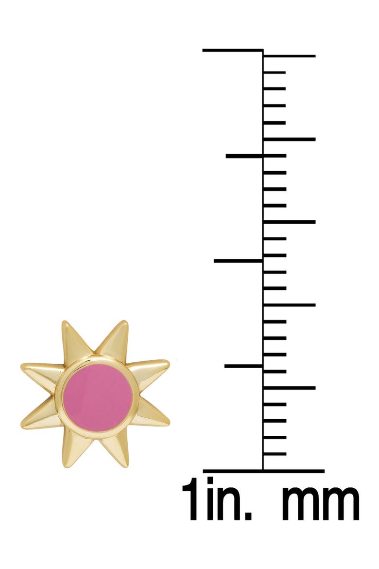 Kids' Sun Stud Earrings, Alternate, color, PINK