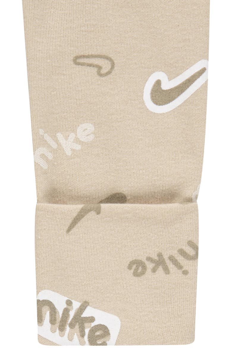 Nike Logo Print Zip Footie, Alternate, color, 