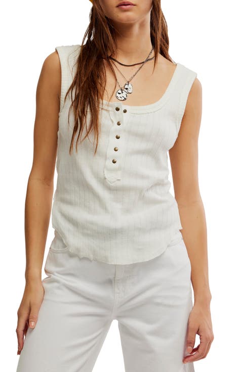 Bryson Cotton Rib Henley Tank