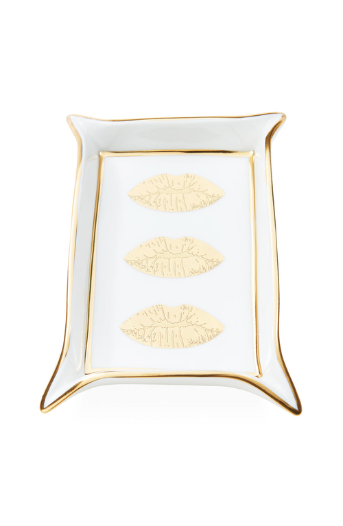 Jonathan Adler Lips Porcelain Valet Tray In Multi