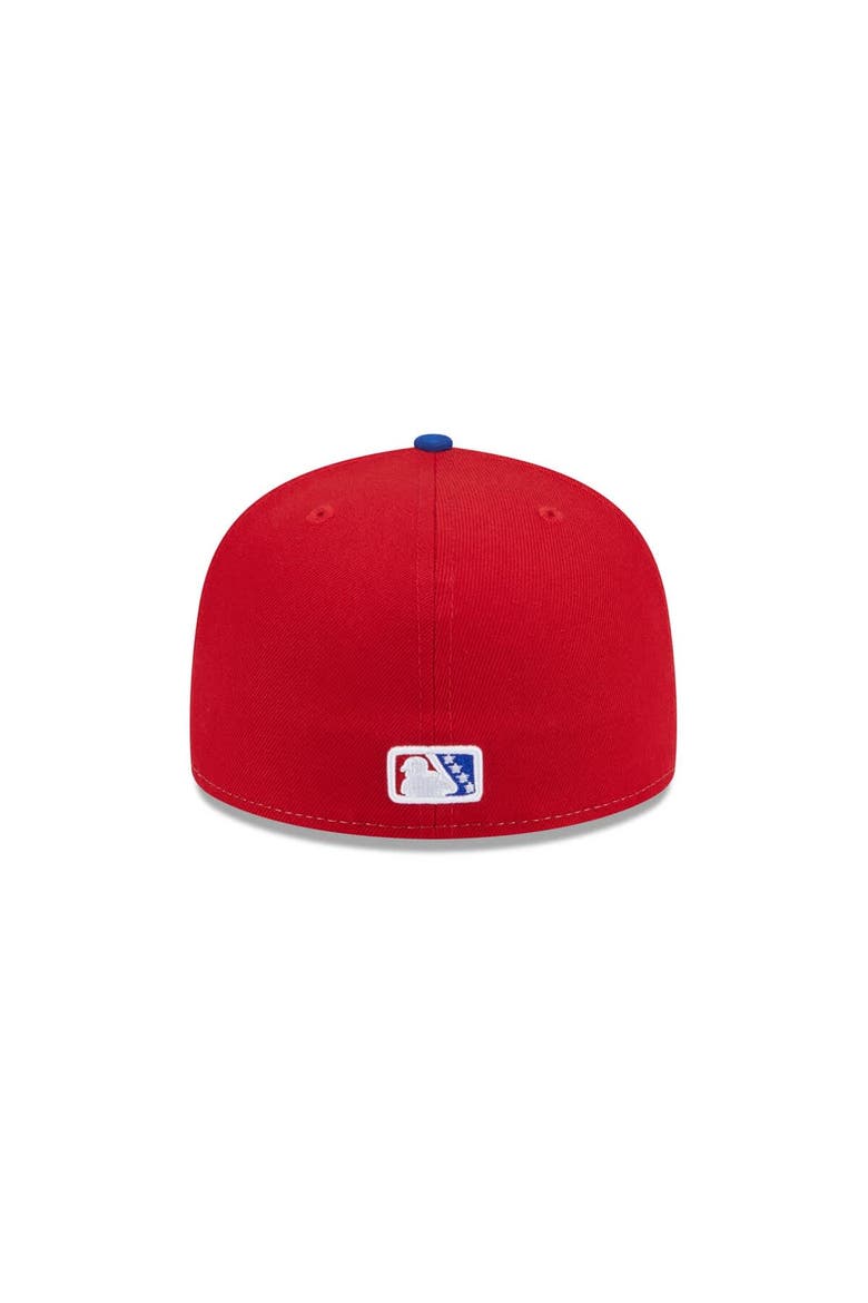 Men's New Era  Red Delmarva Shorebirds Theme Nights 59FIFTY Fitted Hat, Alternate, color, Red