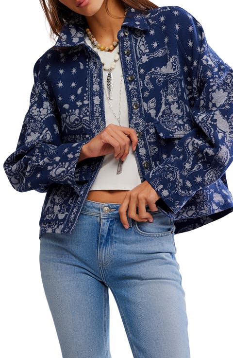 Bandana Jacquard Shirt Jacket
