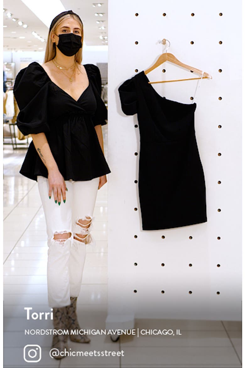 Stay Gorgeous One-Shoulder Sheath Minidress video