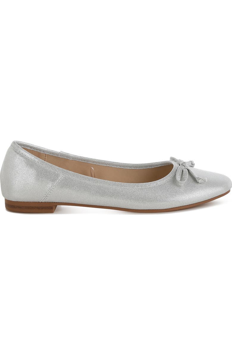 Rag & Co Asghin Metallic Ballet Flat, Alternate, color, Silver