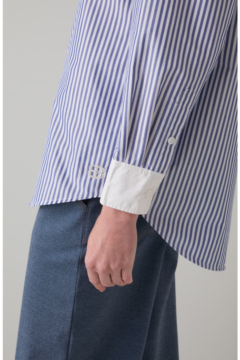 Hally Stripe Shirt, Alternate, color, NAVY MULTI