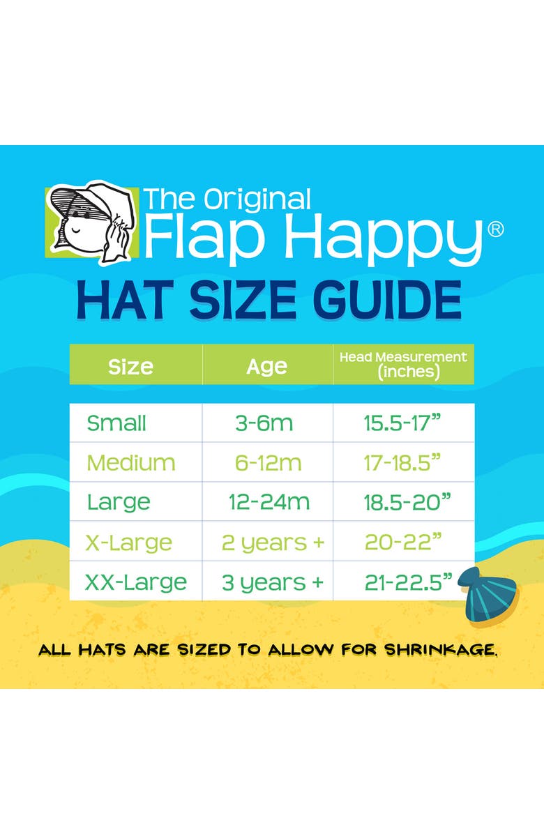 Flap Happy Baby/Toddler UPF 50+ Sustainably made, UV Blocking  Swim Flap Hat, Alternate, color, Fhub-Whit-Xl