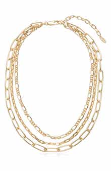 Triple Chain Layered Necklace