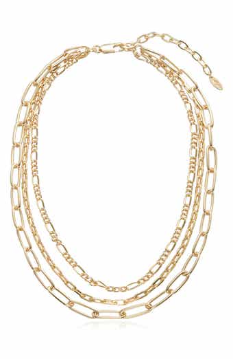 Triple Chain Layered Necklace