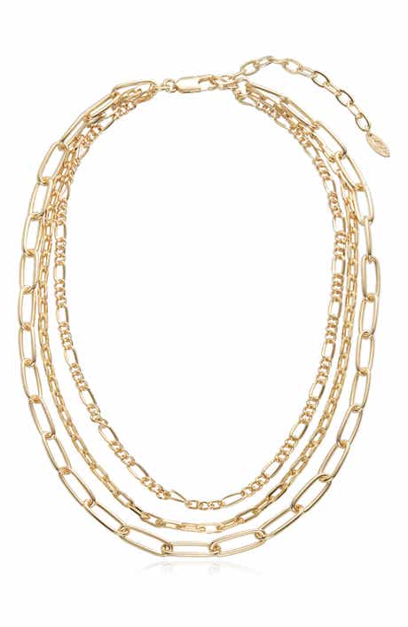 Triple Chain Layered Necklace