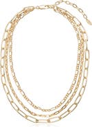 Ettika Triple Chain Layered Necklace