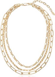 Ettika Triple Chain Layered Necklace