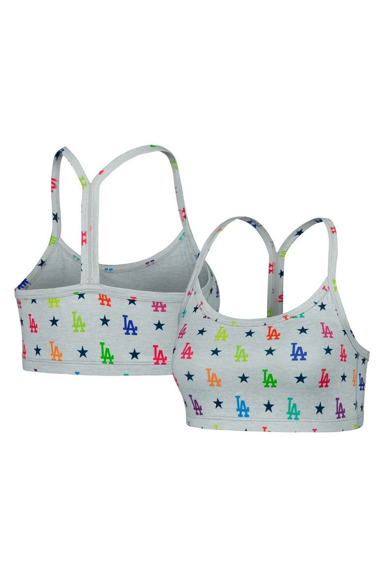Women's Terez Gray Los Angeles Dodgers TLC Rainbow Bra, Main, color, Gray