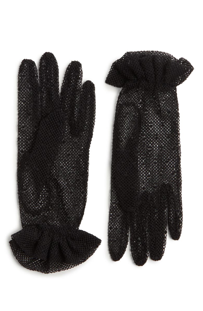 Valentino Garavani VLOGO Signature Tulle Gloves, Alternate, color,