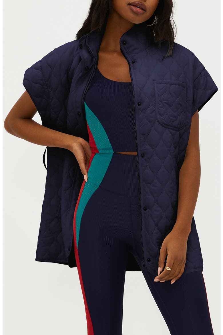 Glenn Belted Short Sleeve Quilted Vest, Alternate, color, ULTRAMARINE
