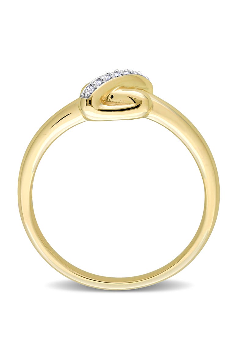 Diamond Accent Crossover Design Ring 14k, Alternate, color, Yellow Gold