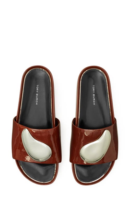 Tory Burch Patos Platform Slide Sandal In Burgundy