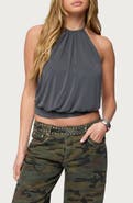 EDIKTED Kammy Halter Open Back Crop Top