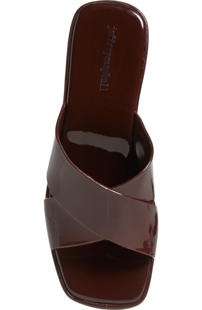 Jeffrey Campbell Bubblegum Platform Sandal, Alternate, color, Chocolate Shiny