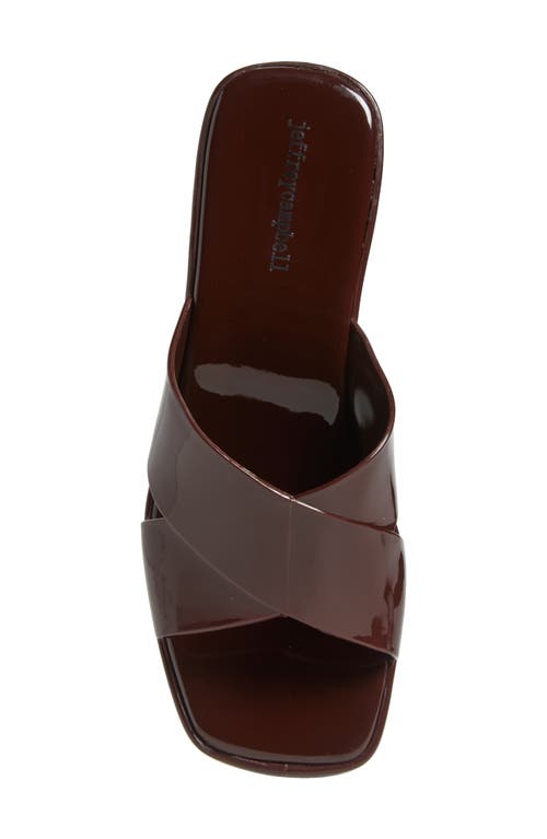 Jeffrey Campbell Bubblegum Platform Sandal In Chocolate Shiny