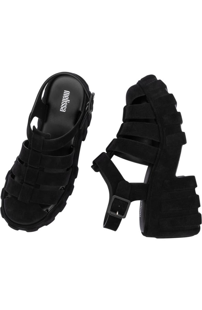 Melissa Megan Velvet Platform Fisherman Sandal, Alternate, color,