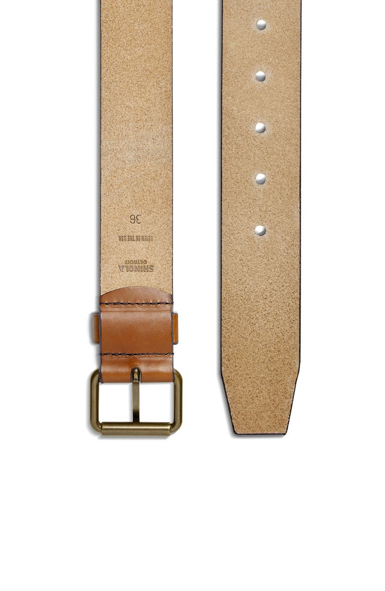 Shinola Rambler Leather Belt, Alternate, color,