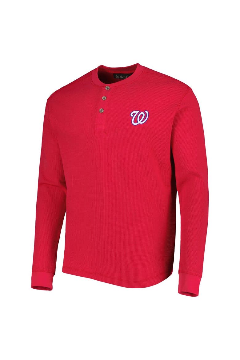 Men's Dunbrooke Washington Nationals Red Maverick Long Sleeve T-Shirt, Alternate, color, Red