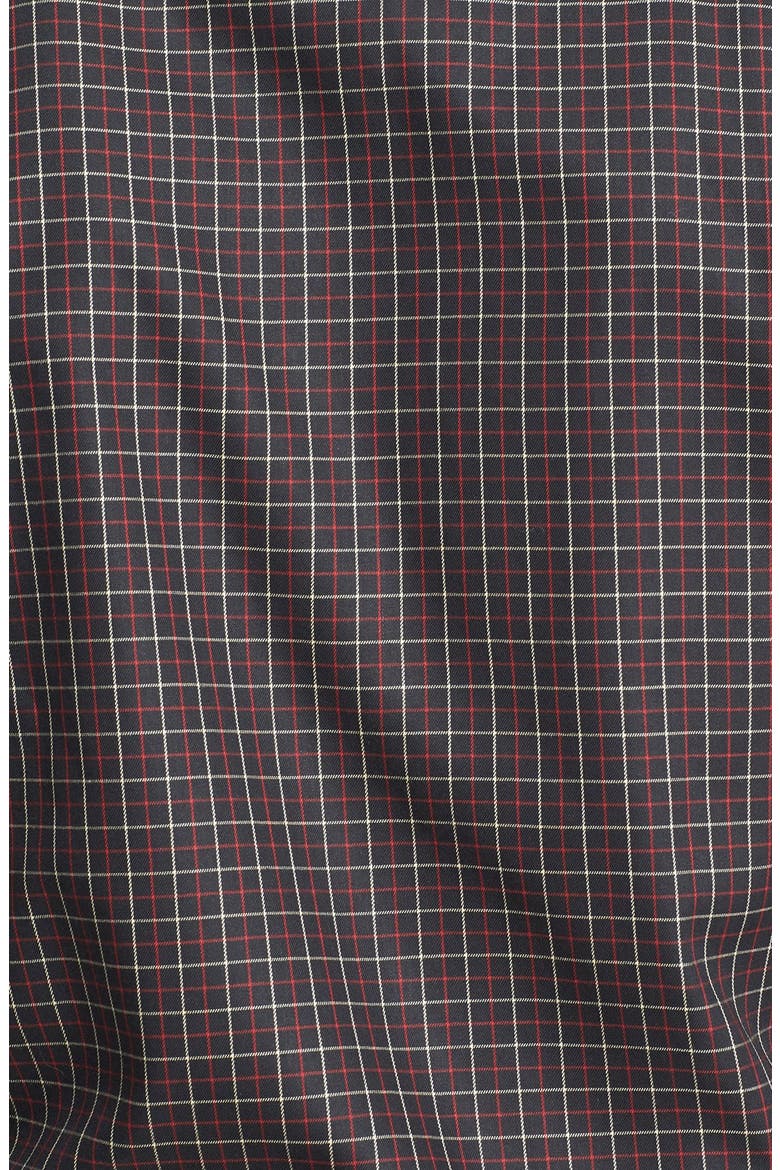 Smartcare™ Regular Fit Plaid Sport Shirt, Alternate, color, BLACK RED TATTERSALL