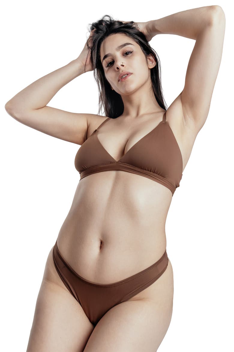 Ultra Smooth Triangle Bralette II, Alternate, color, Hazel