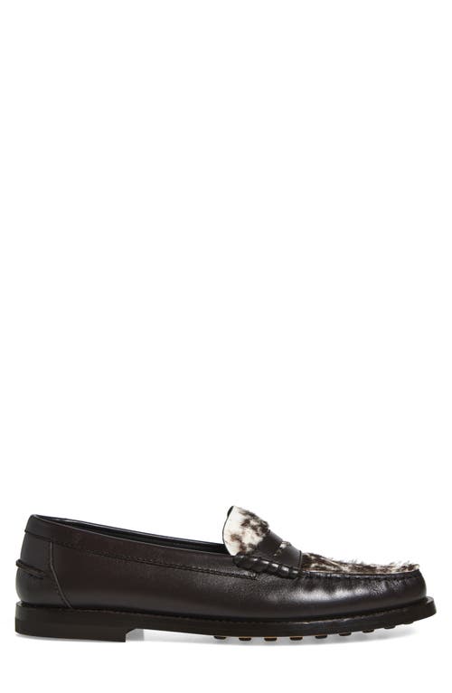Tod's Mixed Media Loafer In Brown