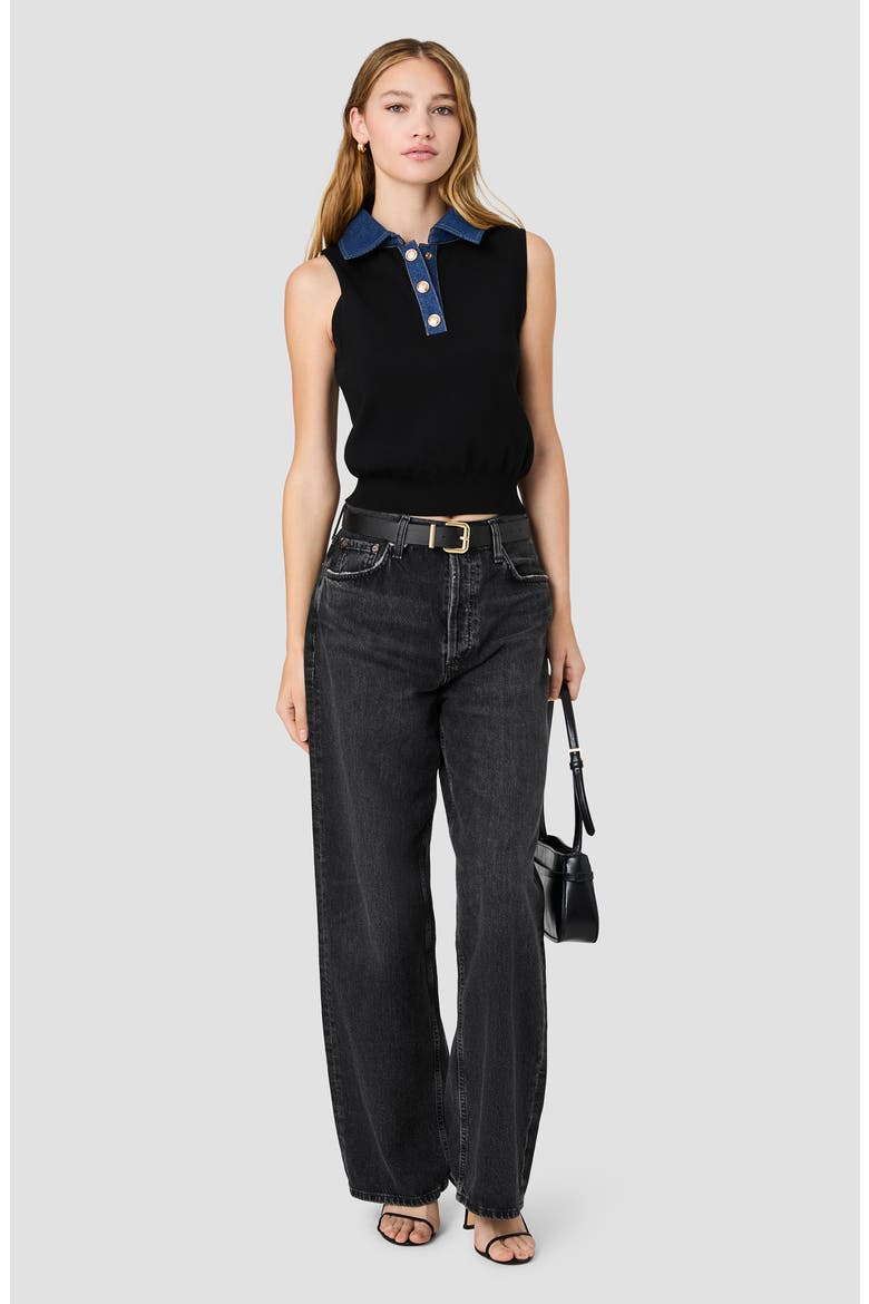 Maxime Sleeveless Sweater, Alternate, color, BLACK