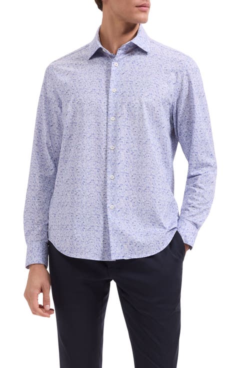 James OoohCotton® Abstract Print Twill Button-Up Shirt