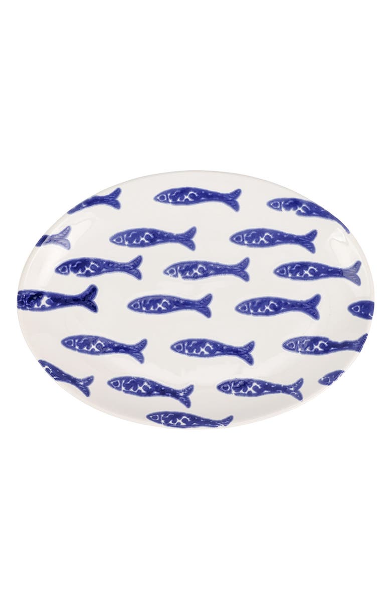 VIETRI Santorini Fish Oval Platter, Main, color, Blue
