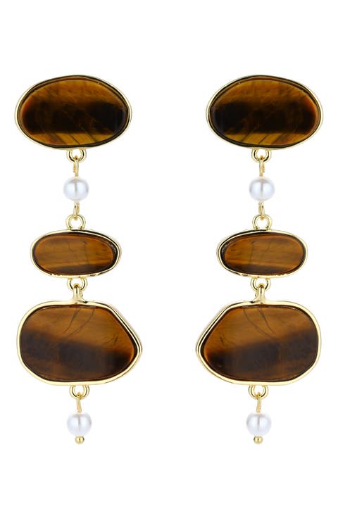 Woodland Linear Drop Earrings