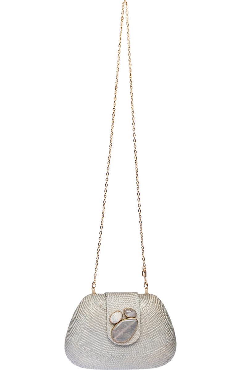 Rafe New York Tamu Bean Clutch, Alternate, color, Light Grey