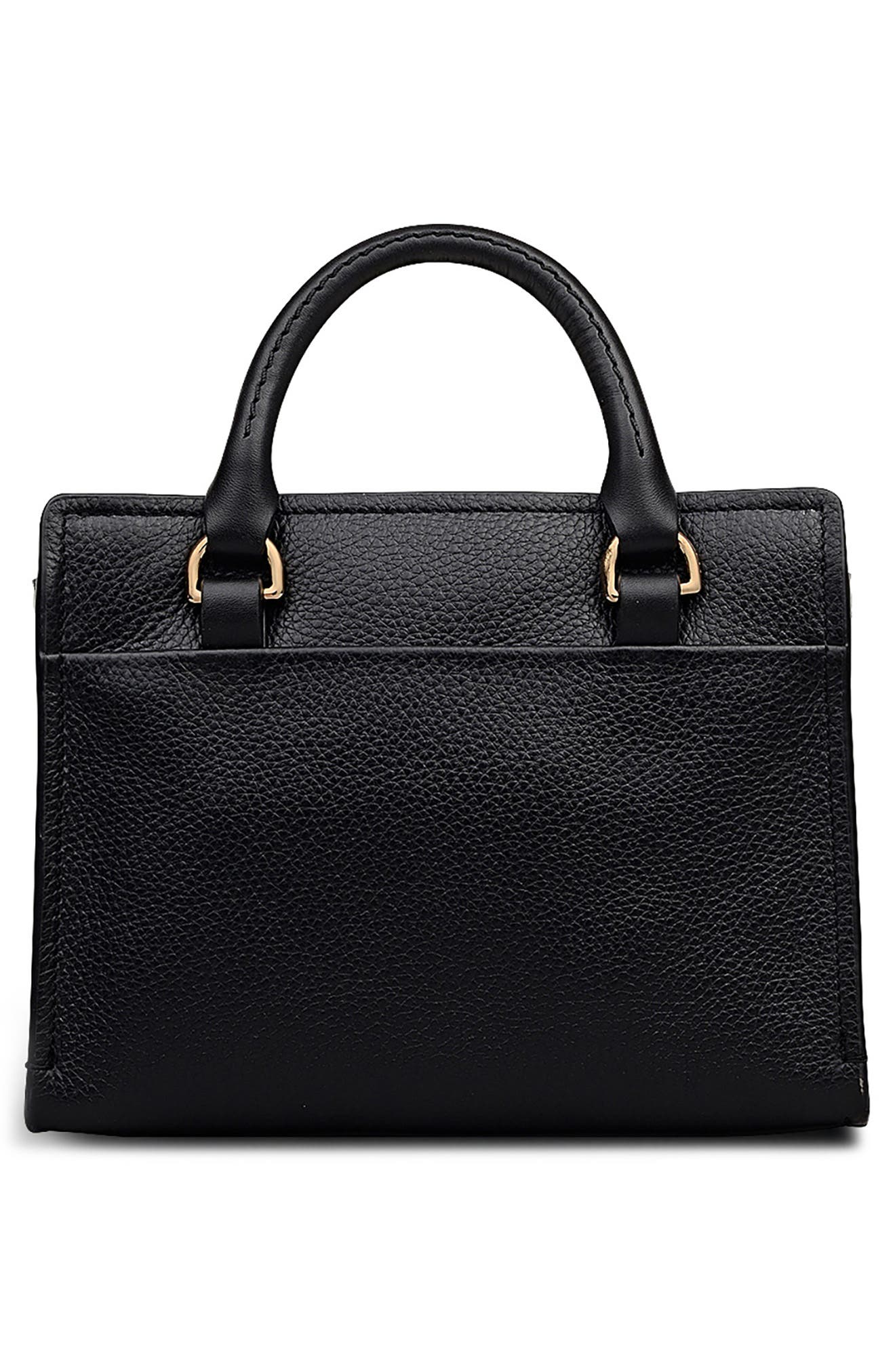 Radley Talbot Way Small Zip Top Leather Satchel, Alternate, color, Black