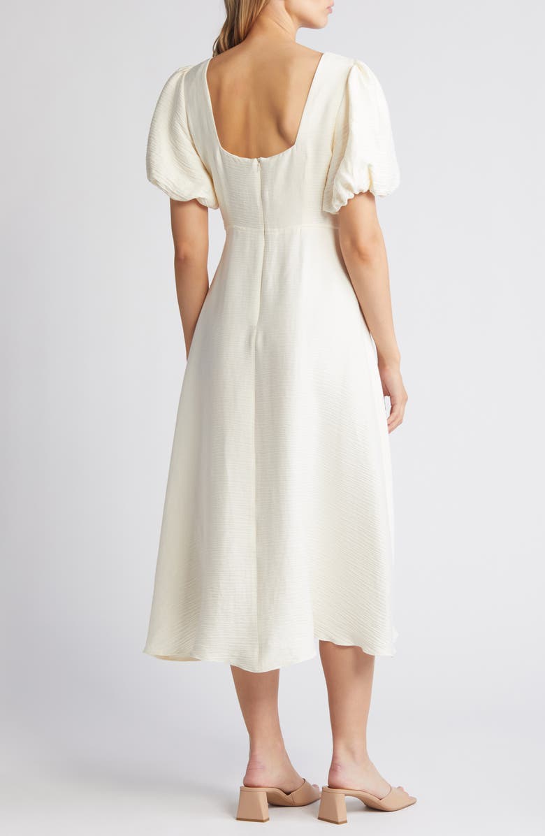 Nobody's Child Zora Puff Sleeve Midi Dress, Alternate, color, 