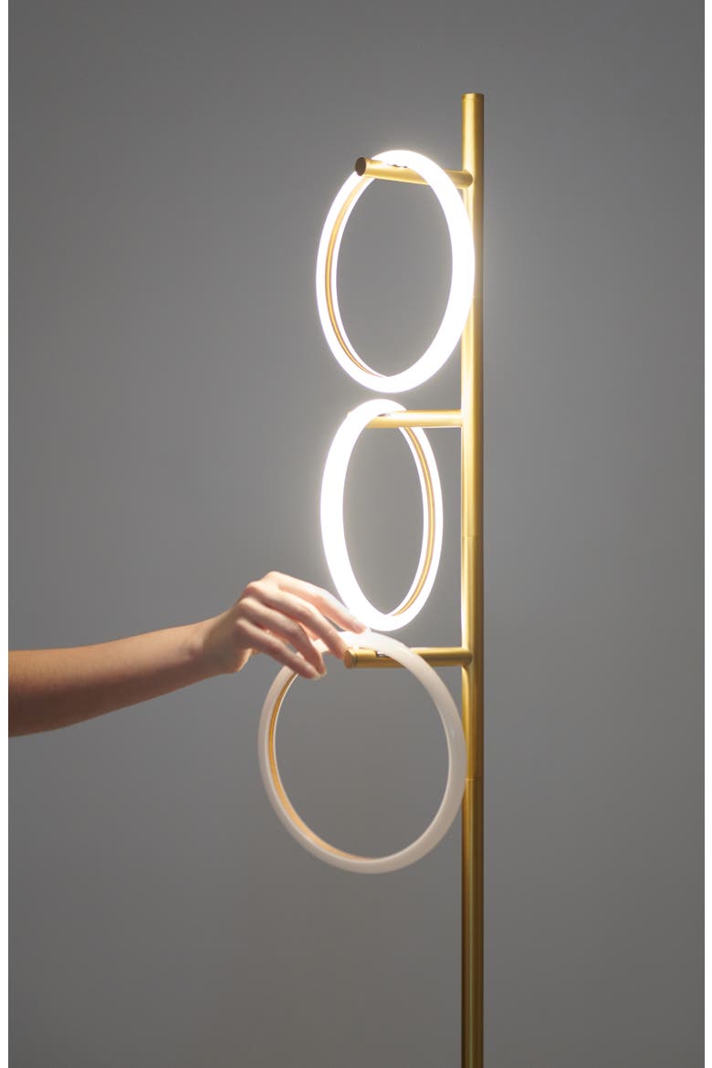 Saturn LED Floor Lamp, Alternate, color, BRASS